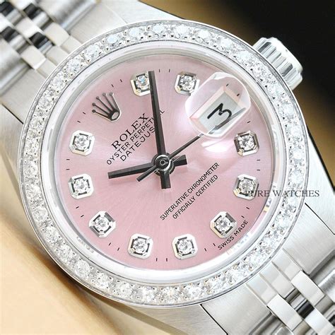 women's white gold rolex|Rolex lady Datejust pink dial.